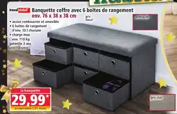 Norma Banquette coffre avec 6 boîtes de rangement offre