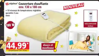 Norma ALPINA Couverture chauffante offre