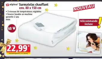 Norma ALPINA Surmatelas chauffant offre