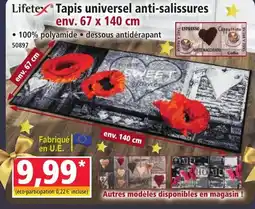 Norma LIFETEX Tapis universel anti-salissures offre