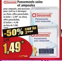 Norma SENSOMED Pansements soins et ampoules offre