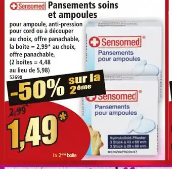 Norma SENSOMED Pansements soins et ampoules offre