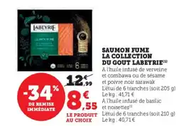 Super U LABEYRIE Saumon fume la collection du gout offre