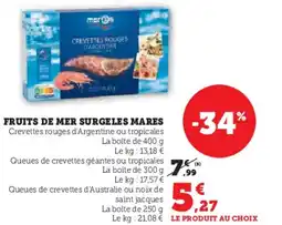 Super U MARES Fruits de mer surgeles offre