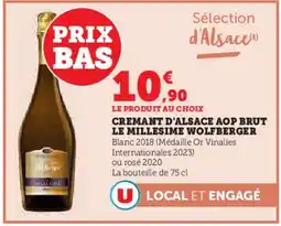 Super U Cremant d'alsace aop brut le millesime wolfberger offre