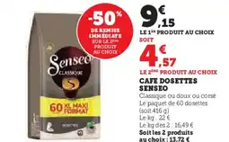 Super U SENSEO Cafe dosettes offre