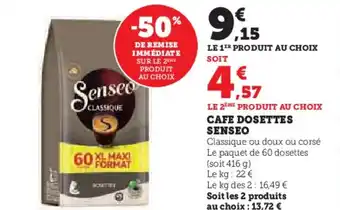 Super U SENSEO Cafe dosettes offre