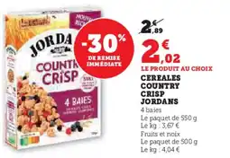 Super U JORDANS Cereales country crisp offre