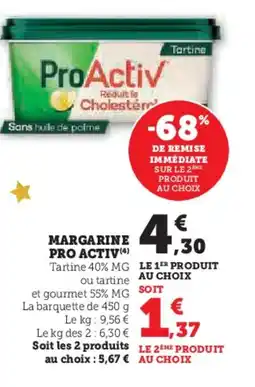 Super U PRO ACTIV Margarine offre
