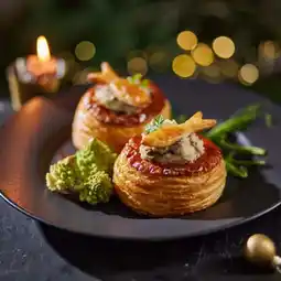Carrefour 2 bouchées aux noix de saint jacques*, crevettes, moules et champignons carrefour le marché offre