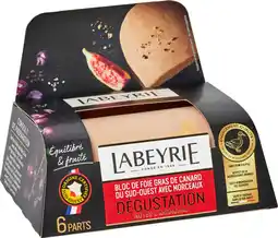 Carrefour Labeyrie bloc de foie gras de canard avec morceaux i.g.p. du sud-ouest offre
