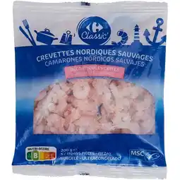 Carrefour Carrefour classic' crevettes nordiques sauvages surgelées offre