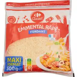 Carrefour Carrefour classic' emmental râpé maxi format offre