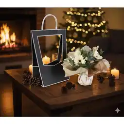 Carrefour Fleur bouquet sac médaillon noir offre