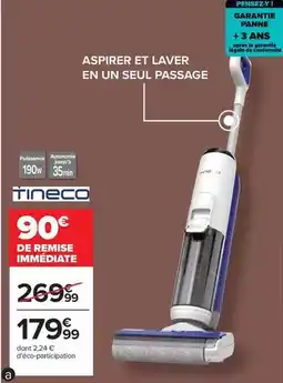 Carrefour Tineco - aspirer et laver en un seul passage offre