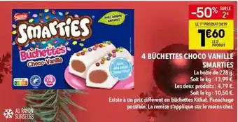 Supeco 4 bûchettes choco vanille offre