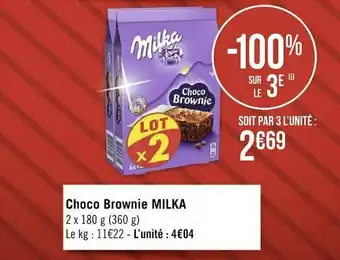Géant Casino Milka choco brownie offre