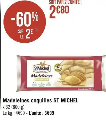 Géant Casino St michel madeleines coquilles offre