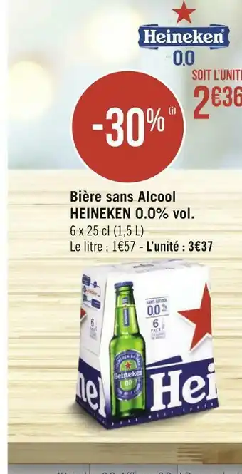 Géant Casino Heineken bière sans alcool 0.0% vol. offre