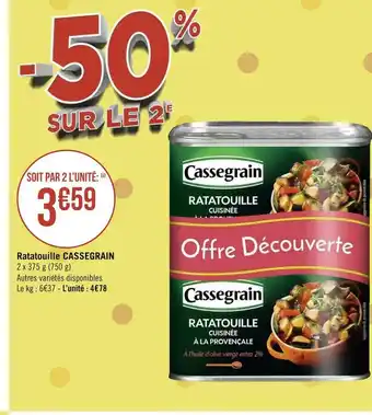 Géant Casino Cassegrain ratatouille offre