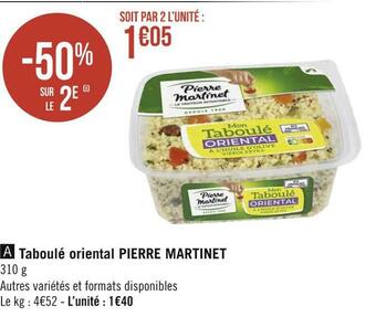Géant Casino Pierre martinet taboulé oriental offre