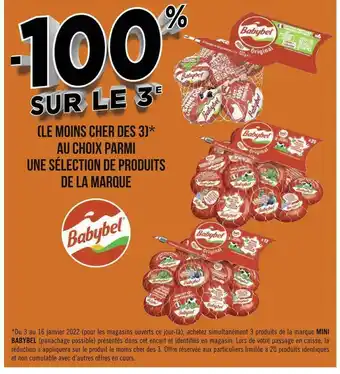 Babybel bon plan sur une sélection de produits de la marque babybel
