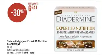 Géant Casino Diadermine soin anti-âge jour expert 3d nutrition offre