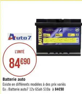 Géant Casino Auto 7 batterie auto offre