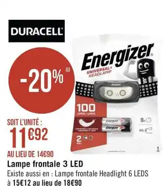Lampe frontale 3 led