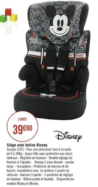 Disney siège auto beline