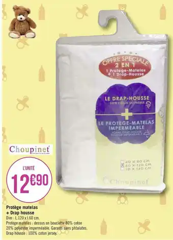 Géant Casino Protège matelas + drap housse offre