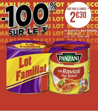 Panzani le ravioli pur bœuf