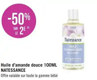 Natessance bon plan sur l'huile d’amande douce 100ml de la marque natessance