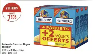 Géant Casino Ferrero graine de couscous moyen offre