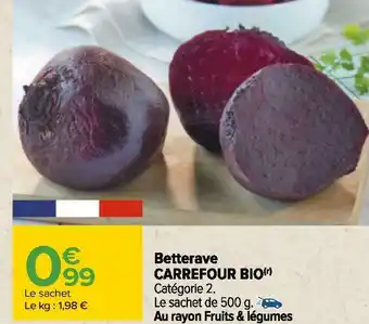 Carrefour Carrefour bio betterave offre
