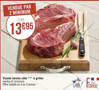 Géant Casino Viande bovine côte à griller offre