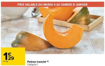 Carrefour Potiron tranché offre