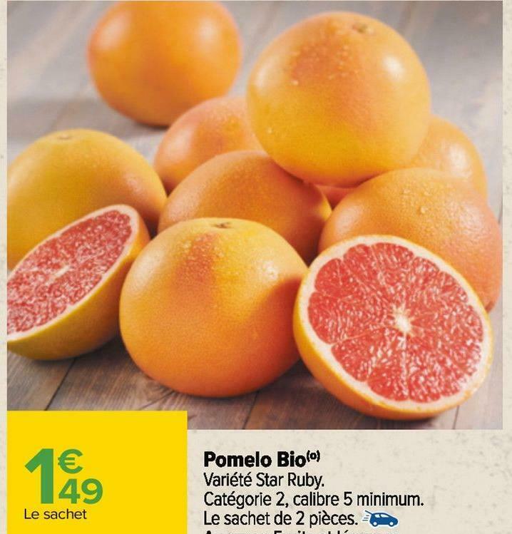 Promo Pomelo bio chez Carrefour