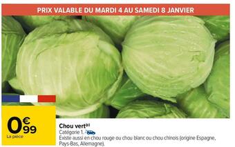 Carrefour Chou vert offre
