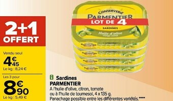 Carrefour Parmentier sardines offre