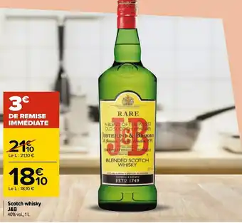 Carrefour J&b scotch whisky offre