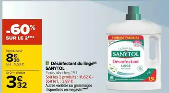 Sanytol désinfectant du linge