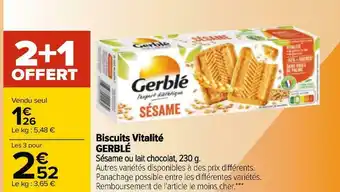 Carrefour Gerblé biscuits vitalité offre