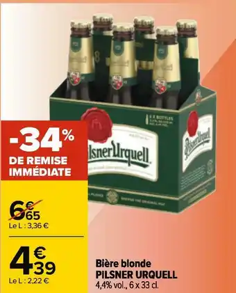 Pilsner urquell bière blonde