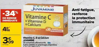 Juvamine vitamine c, d et calcium