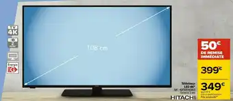 Carrefour Hitachi téléviseur led 4k offre