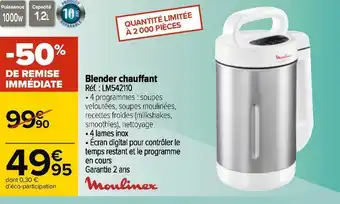 Carrefour Moulinex blender chauffant offre
