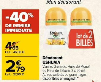 Carrefour Ushuaia déodorant offre
