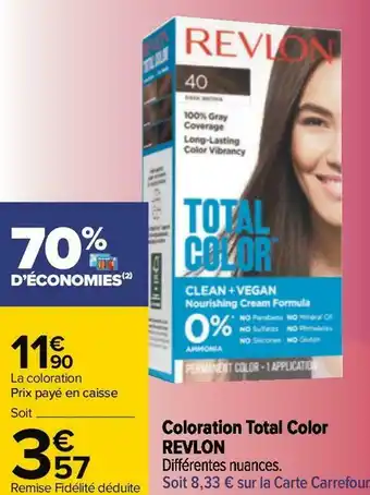 Carrefour Revlon coloration total color offre