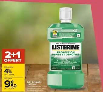 Carrefour Listerine bain de bouche offre